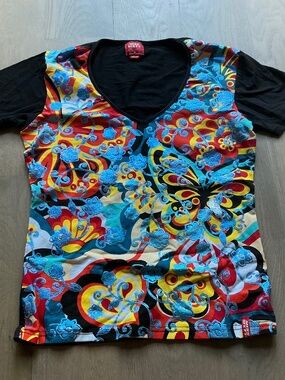 vintage miss sixty psychedelic short sleeve